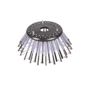 Weed clearing brushes