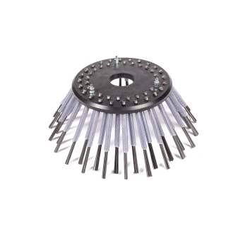 Weed clearing brushes