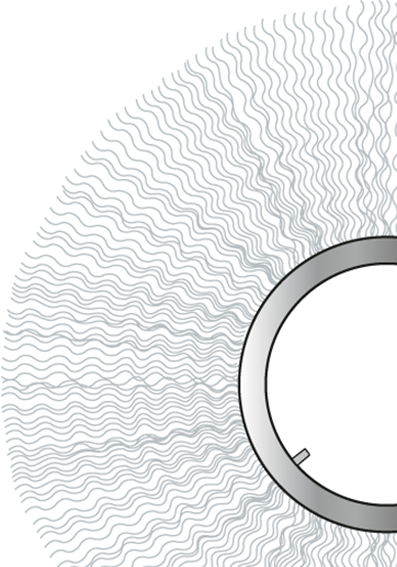 Side view drawing of a brush ring.